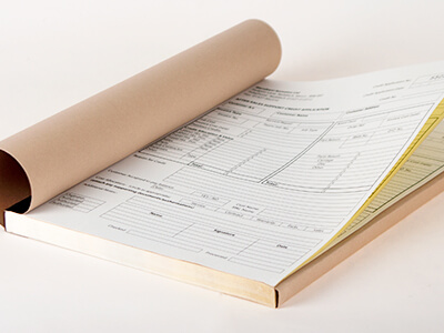 Continuous stationery printed by dot matrix printer