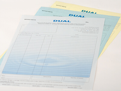 Continuous stationery printed by dot matrix printer